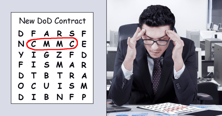 CMMC Compliance Word Search with "CMMC" circled
