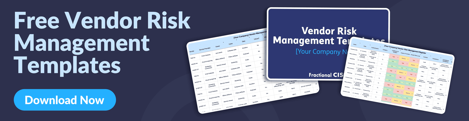 vendor risk management template